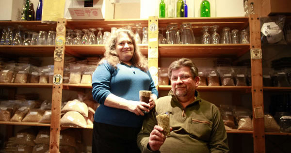 George Hummel and Nancy Rigberg in their Home Sweet Homebrew store: 2008 Sansom Street, Philadelphia, PA.